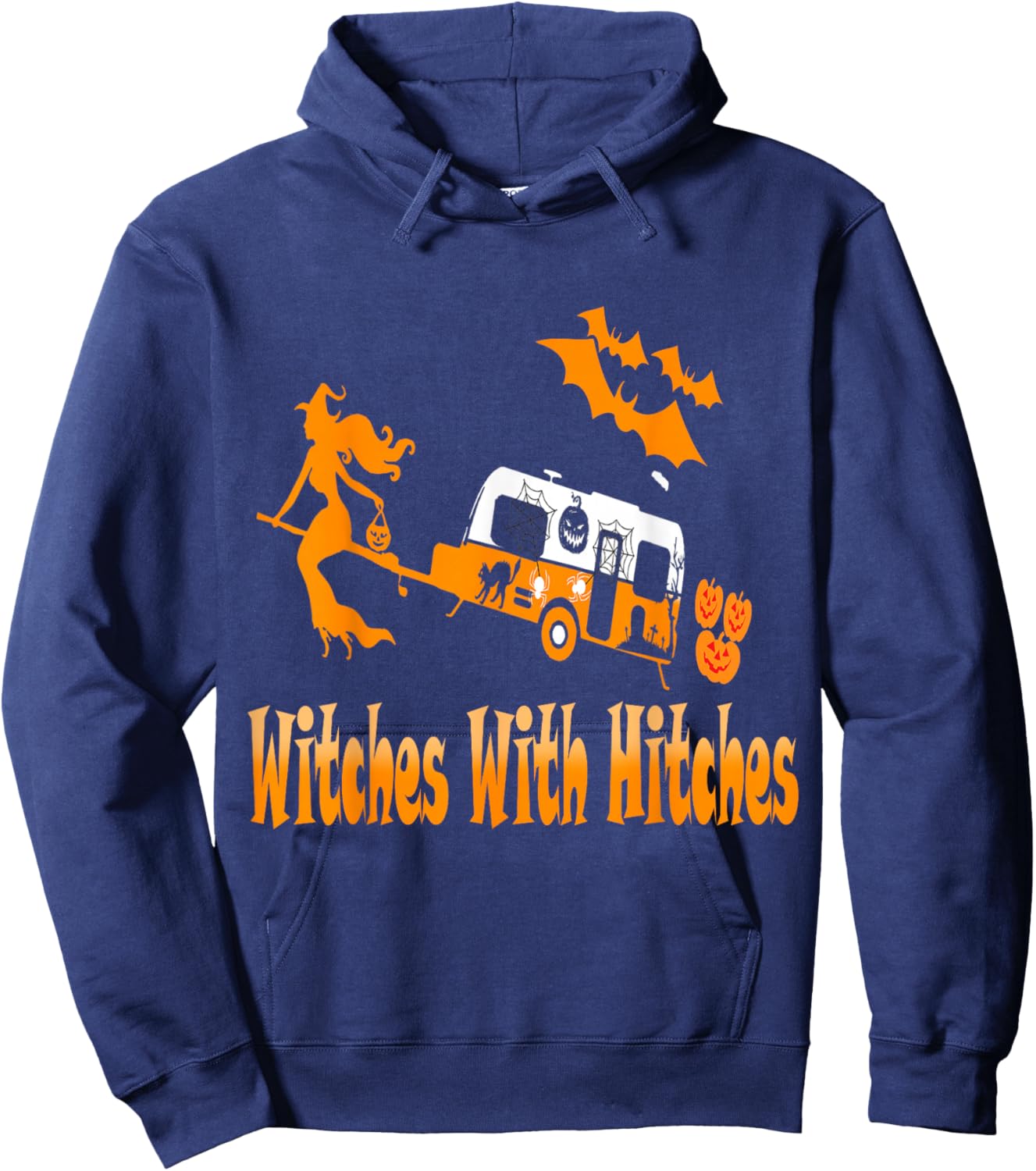 Witches With Hitches Camper RV Camper Camping Halloween Hoodie - Hoodie | Navy