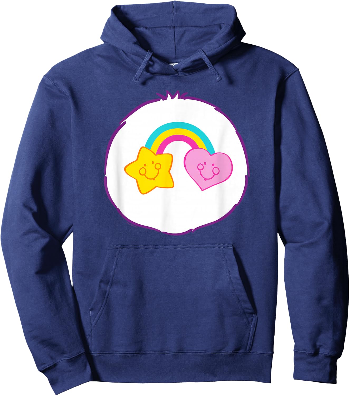 Care Bears Halloween Rainbow Belly Best Friend Bear Costume , blue Hoodie - Hoodie | Navy