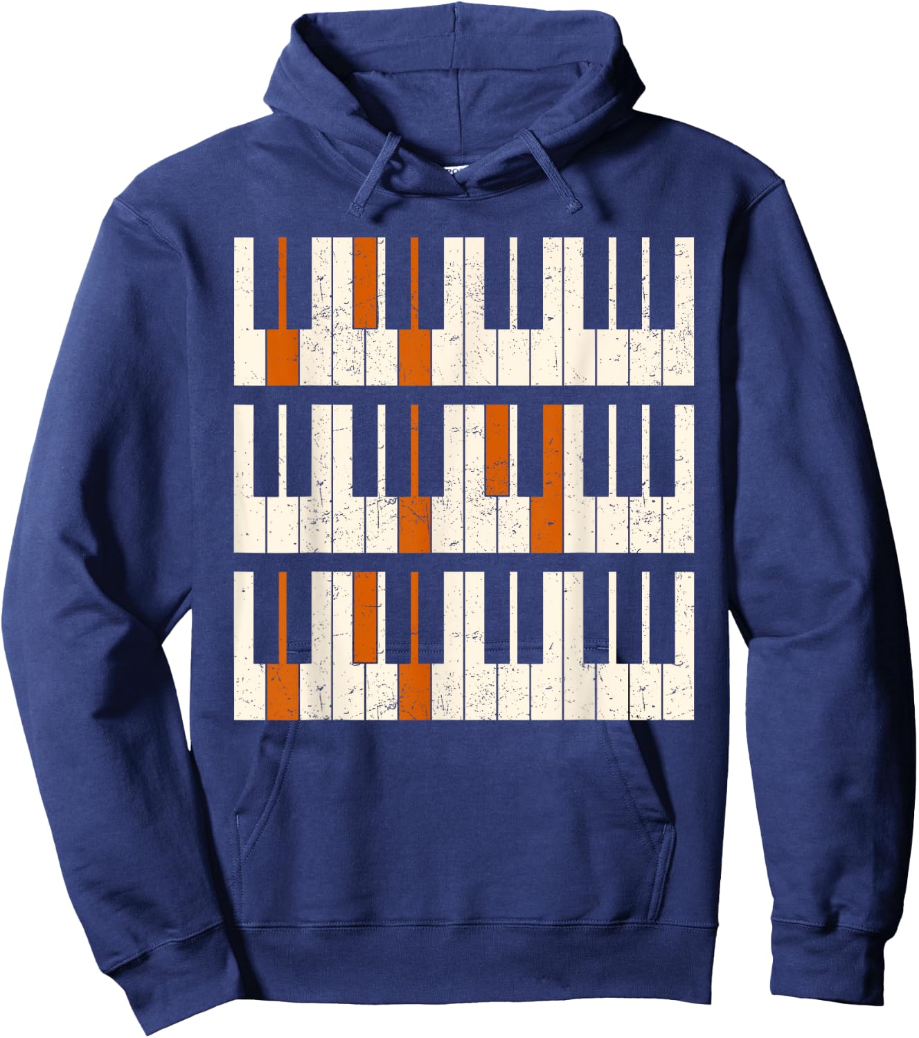 Vintage Piano Dad Chords Fathers Day Hoodie - Hoodie | Navy