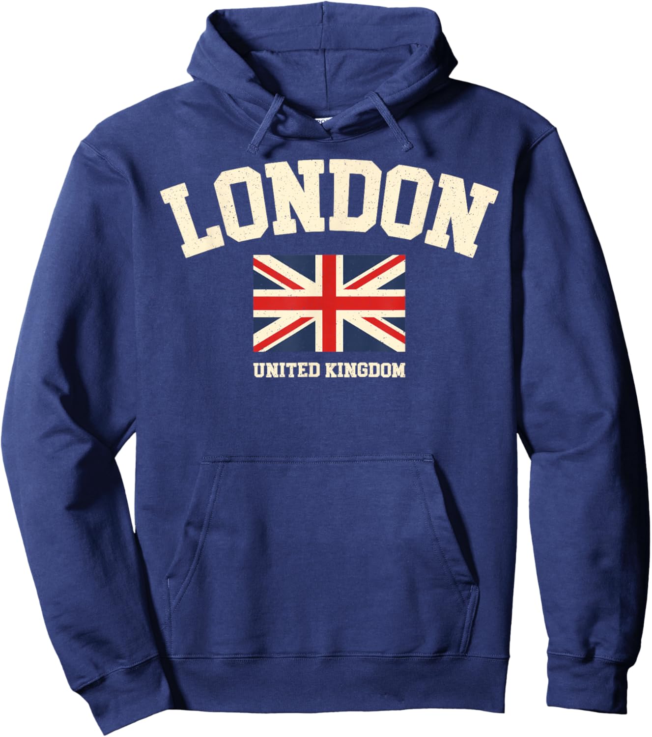 Retro Graphic Souvenir London England UK , Black, S Hoodie - Hoodie | Navy