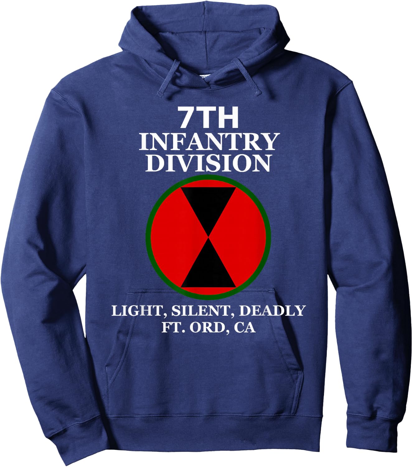 7th Infantry Light Silent Deadly Ft Ord Grunt Hoodie - Hoodie | Navy