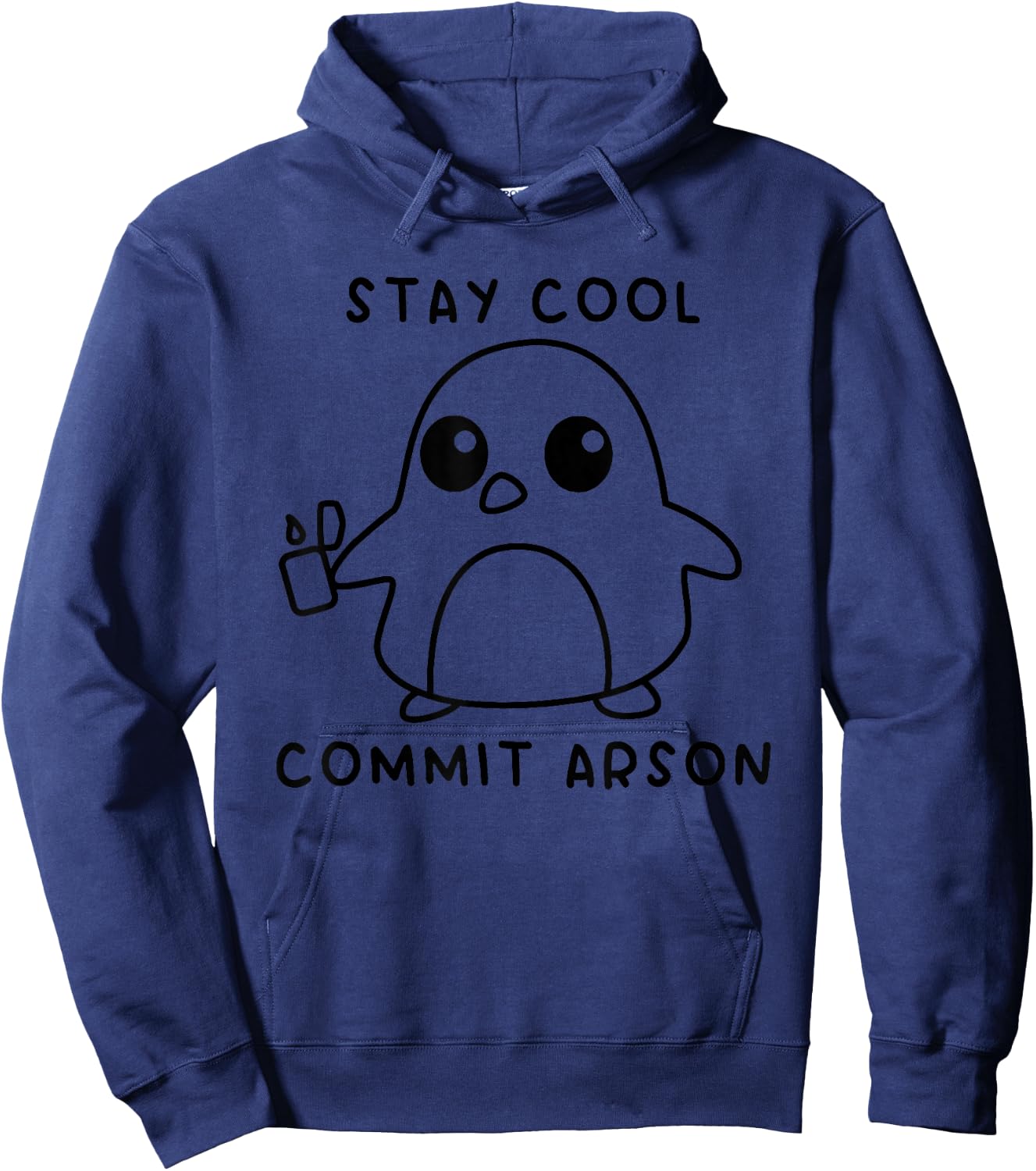 Duck, stay cool, commit arson Hoodie - Hoodie | Navy