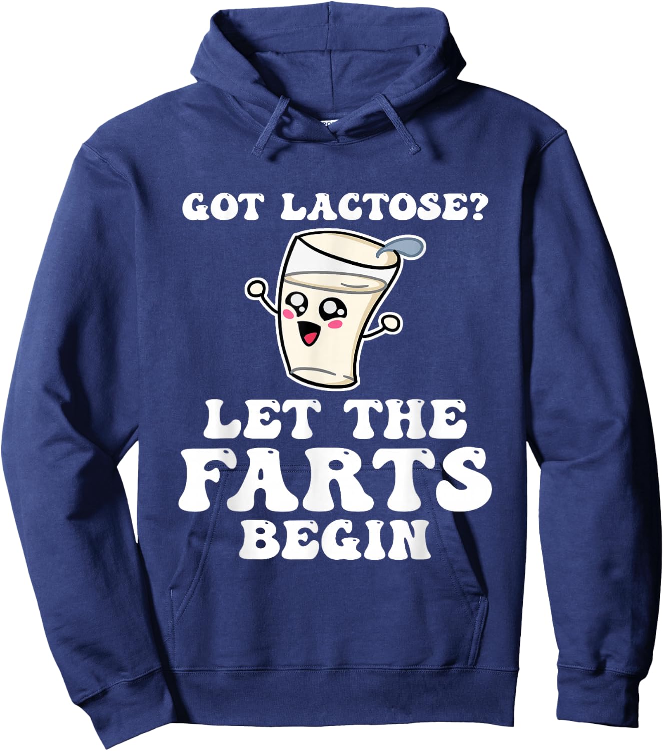 Let The Farts Begin Lactose Cow Dairy Lover Lactose Hoodie - Hoodie | Navy