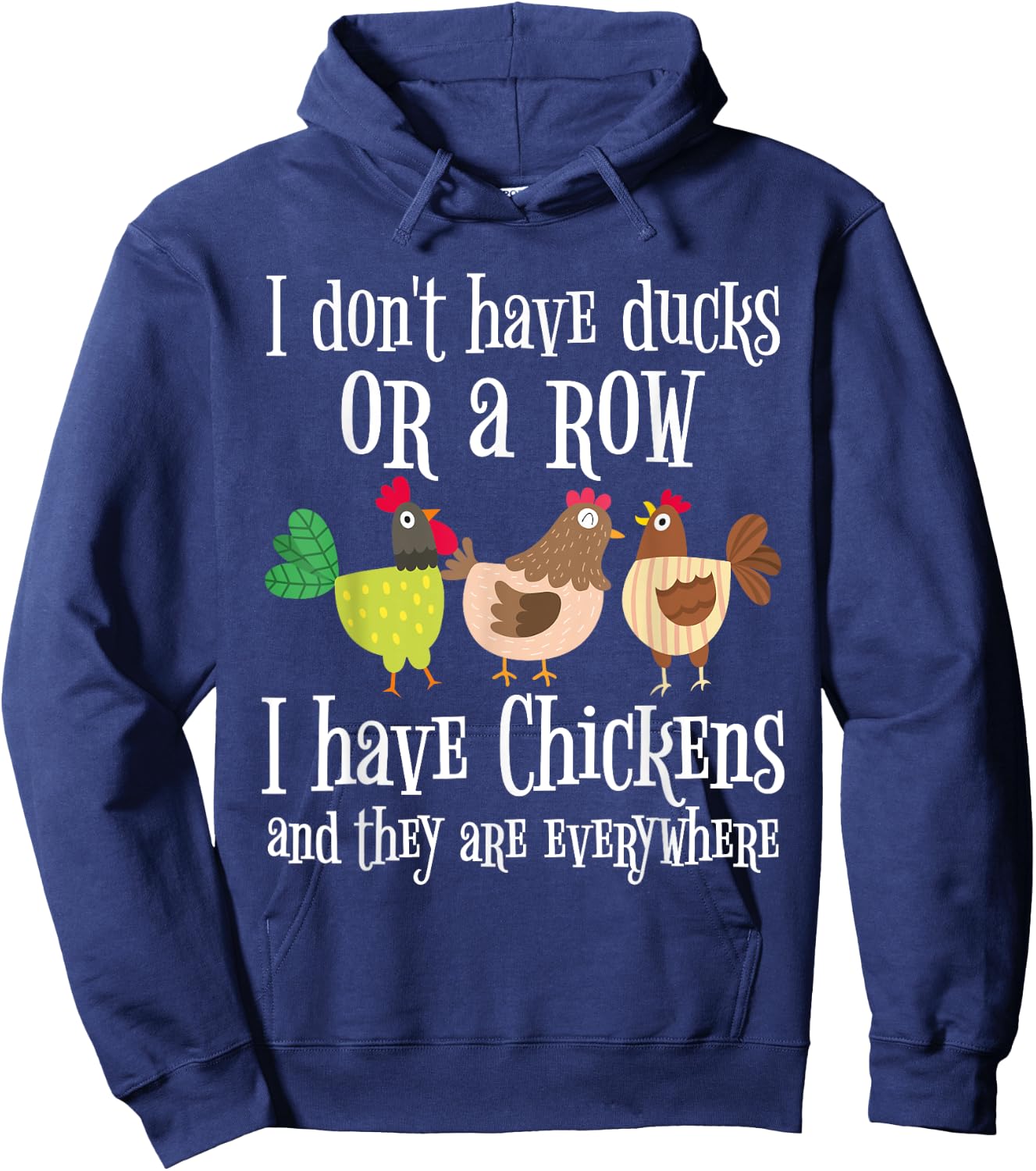 Funny Chicken Lover Graphic and Men Chicken Farmer Hoodie - Hoodie | Navy