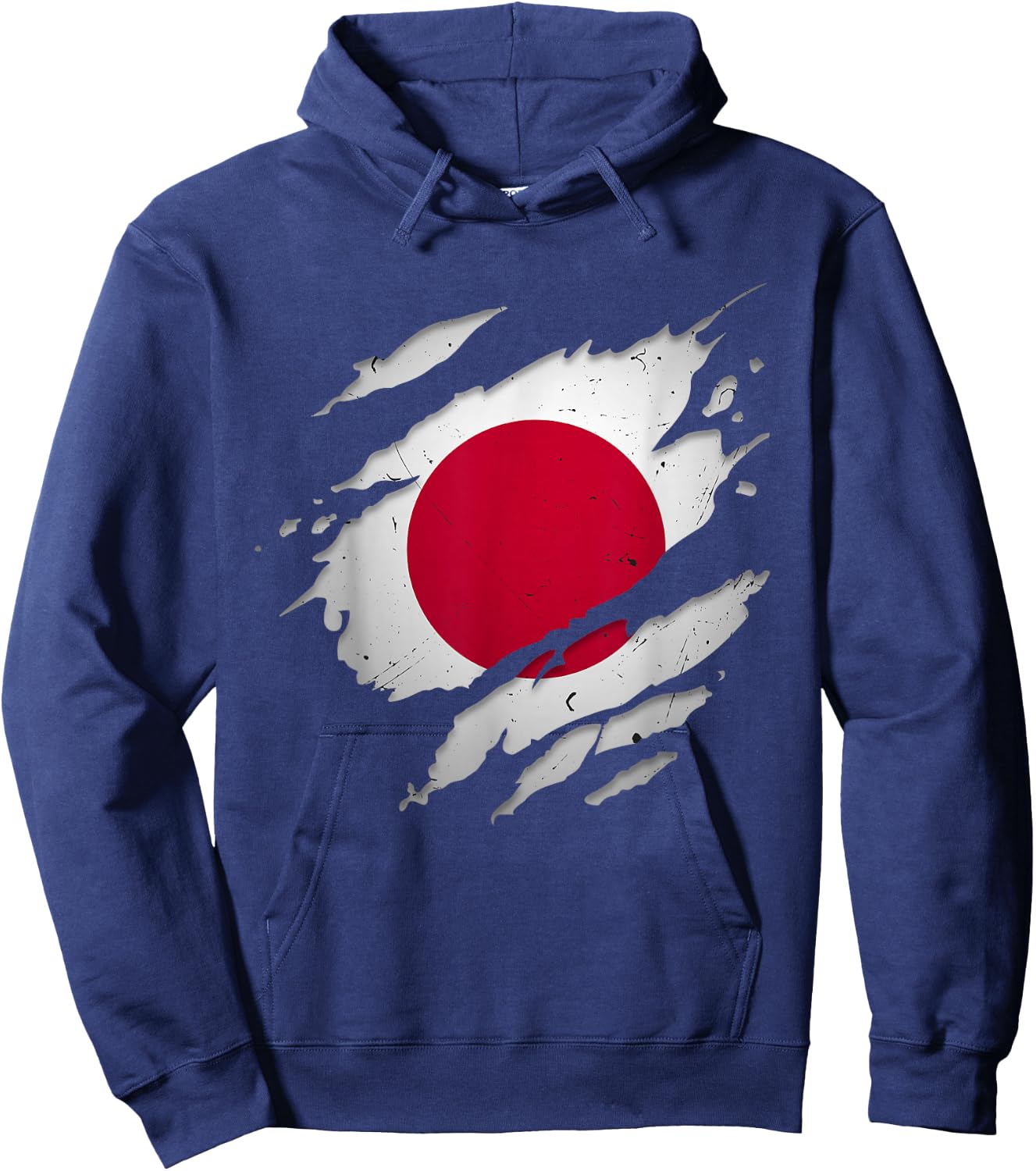 Stolze japanische Hemden | zerrissene japanische Flagge Hoodie - Hoodie | Navy