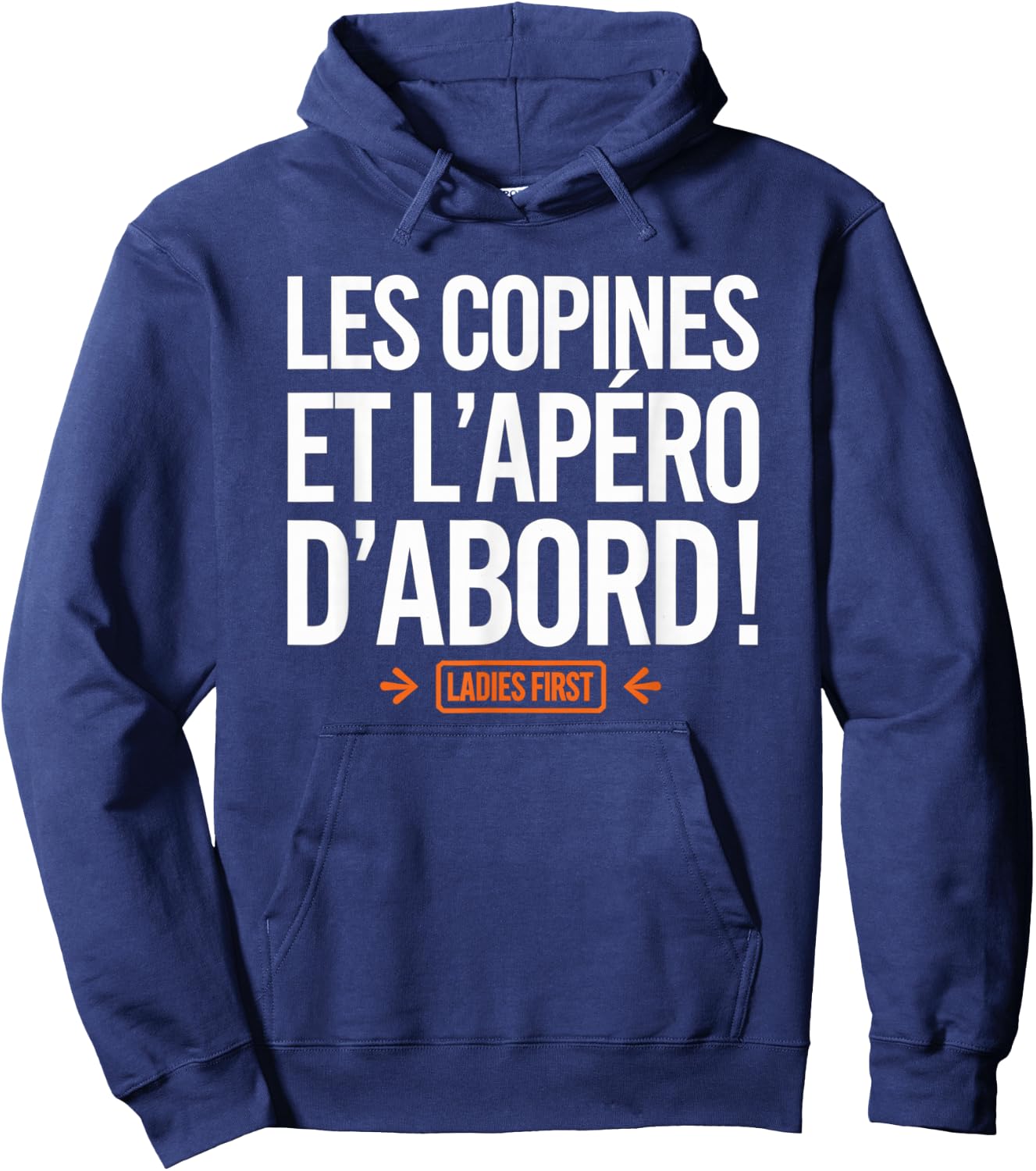 Les Copines et l'Aéro D'Abord Wine Alcohol Women's Aperitif , Black, S Hoodie - Hoodie | Navy