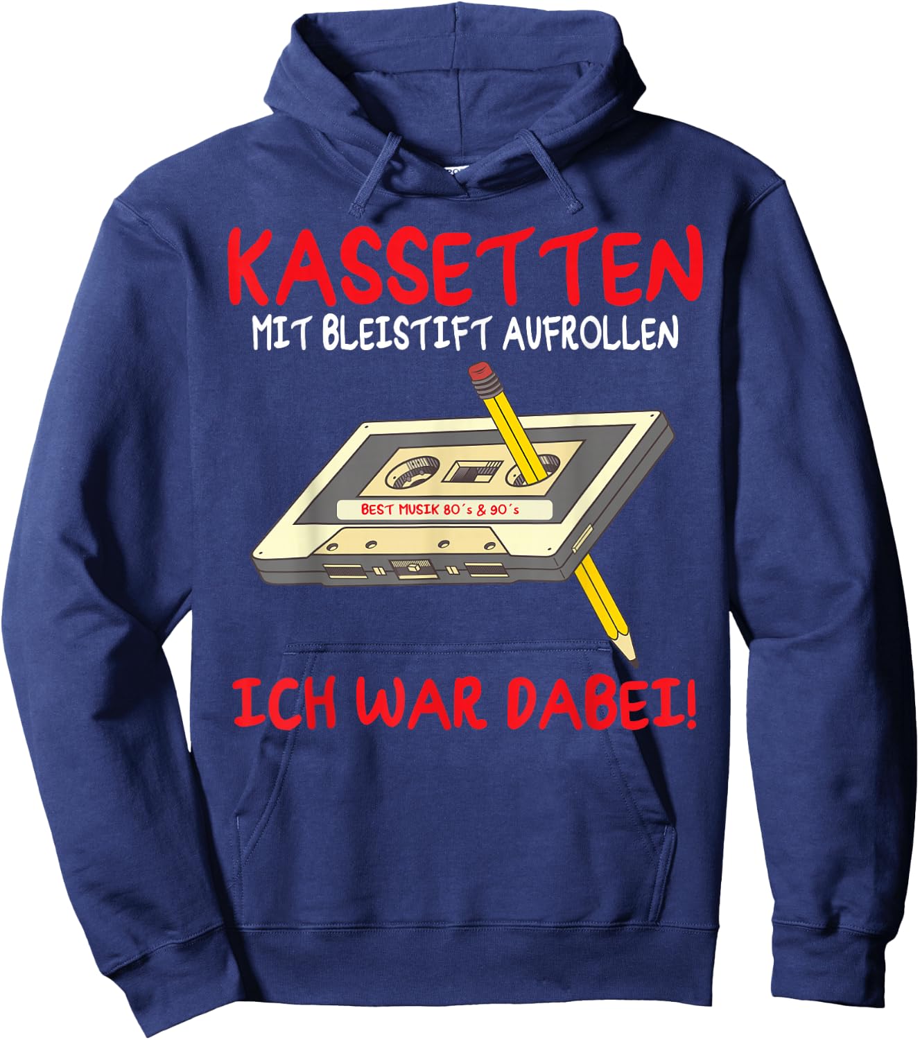 80er Jahre Outfit Herren 90er Jahre outfit Damen Retro Party Hoodie - Hoodie | Navy