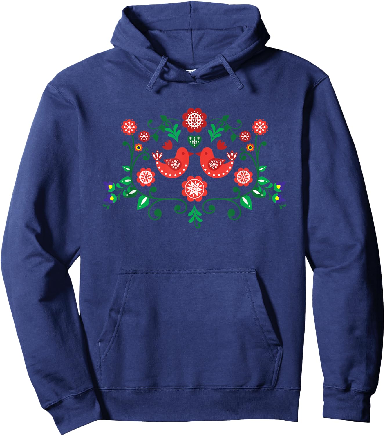 Polish Traditional Folk Pattern, Eastern Folklore Hoodie - Hoodie | Navy