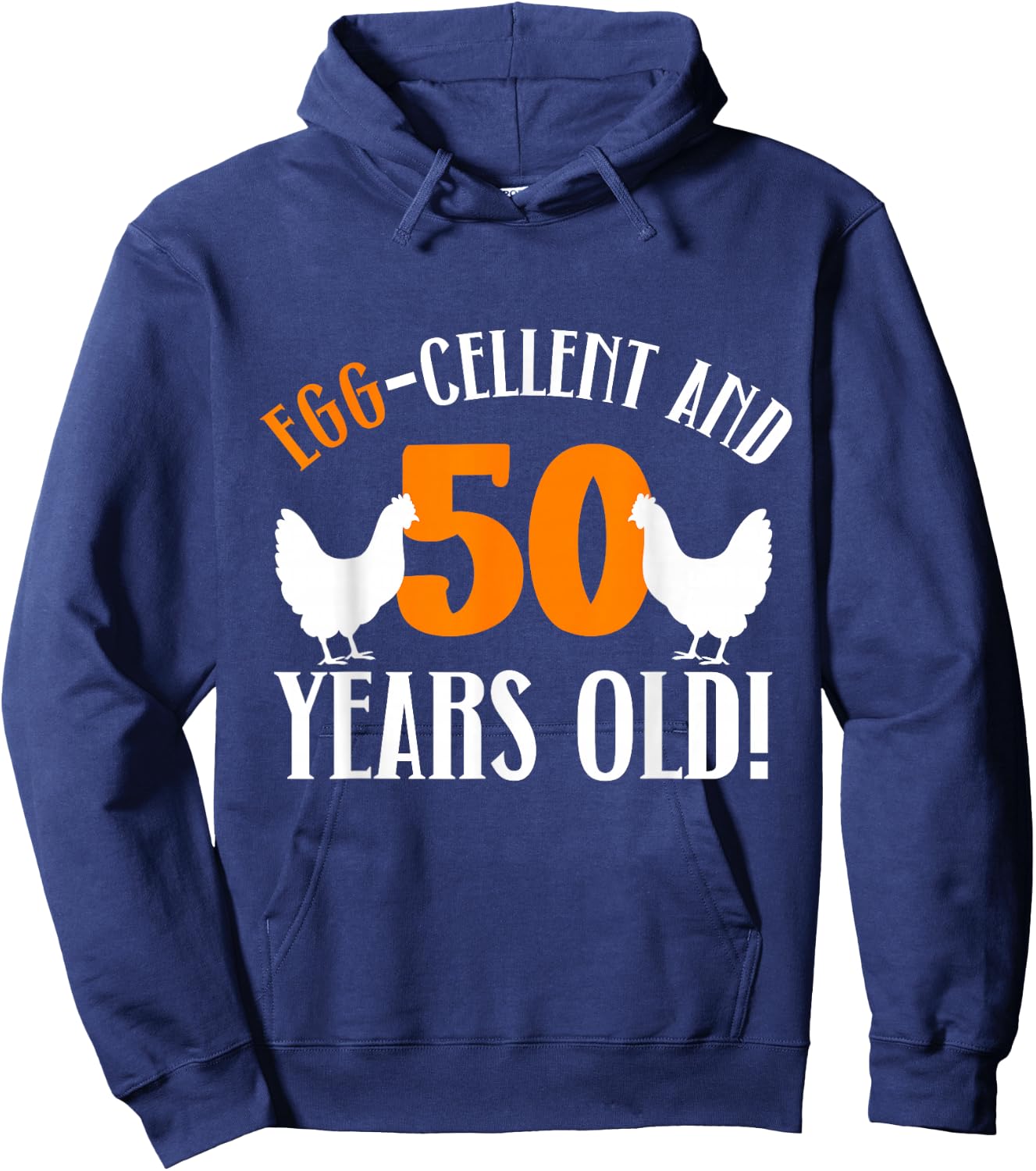 50th Birthday 50 Years Old Chicken Farmer Chicken Lover Hoodie - Hoodie | Navy