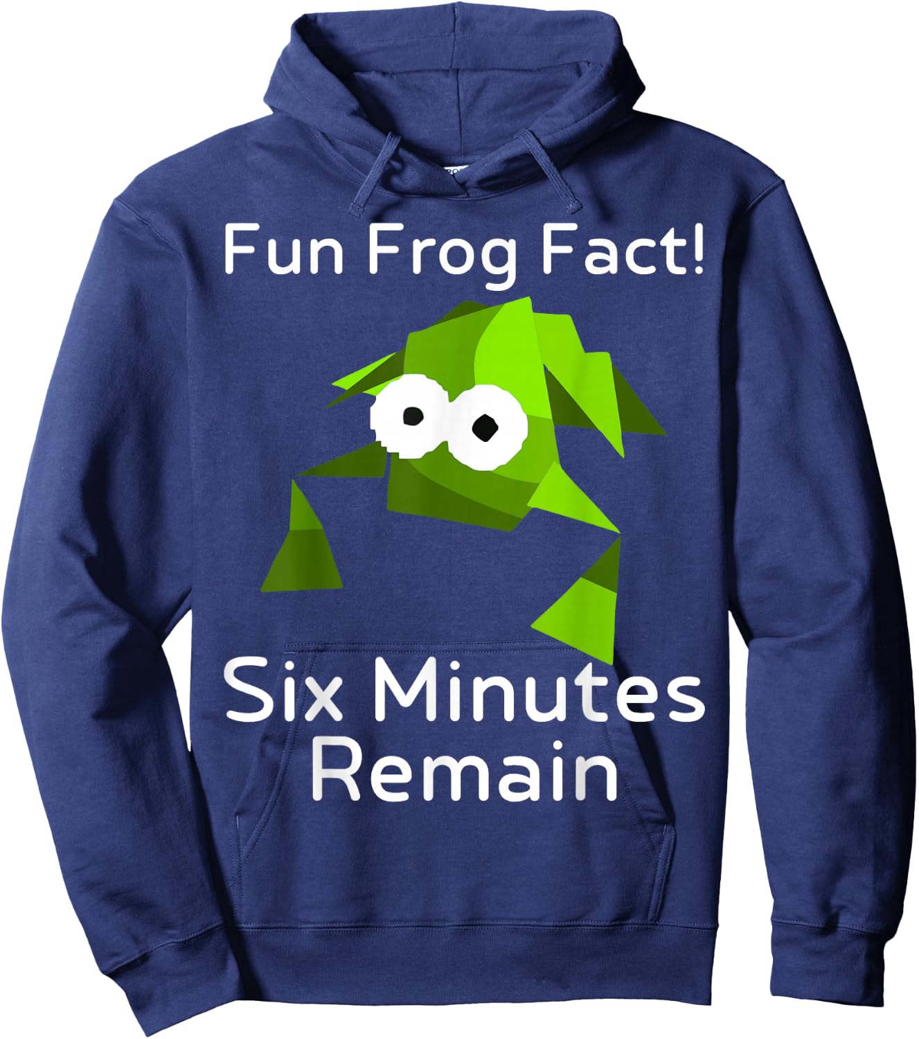 Fun Frog Fact Six Minutes Remain Cursed Frog Meme Brainrot Hoodie - Hoodie | Navy