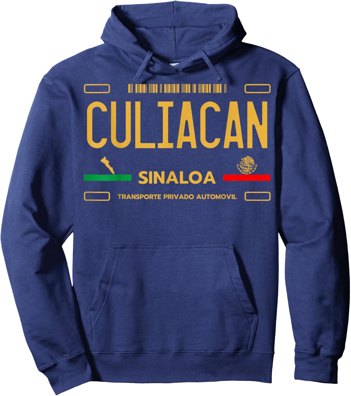 Culiacan Sinaloa License Plate Aesthetic Culiacan Hoodie - Hoodie | Navy