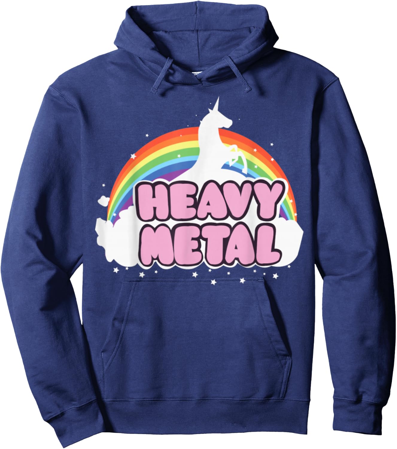 Heavy Metal Unicorn Music Ella Lopez , black Hoodie - Hoodie | Navy