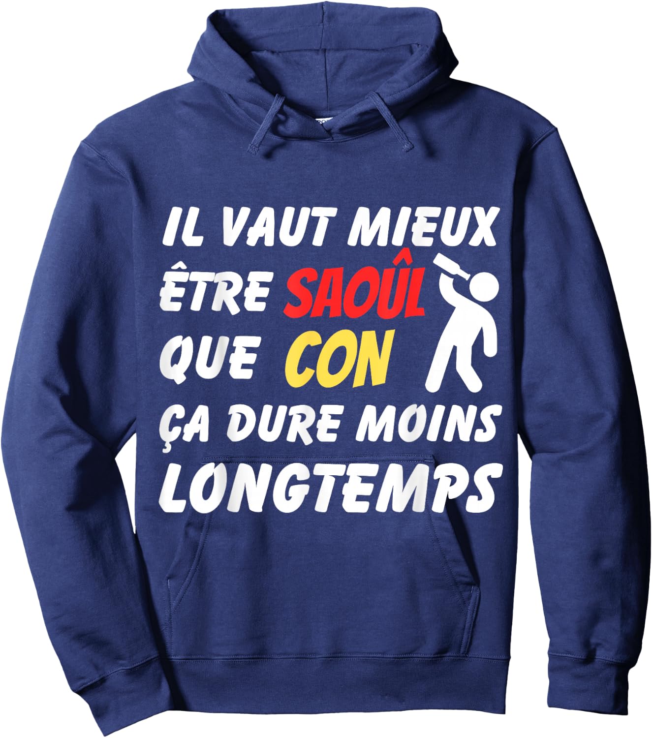 Better to be drunk than con - Humor et Alcohol , Black Hoodie - Hoodie | Navy