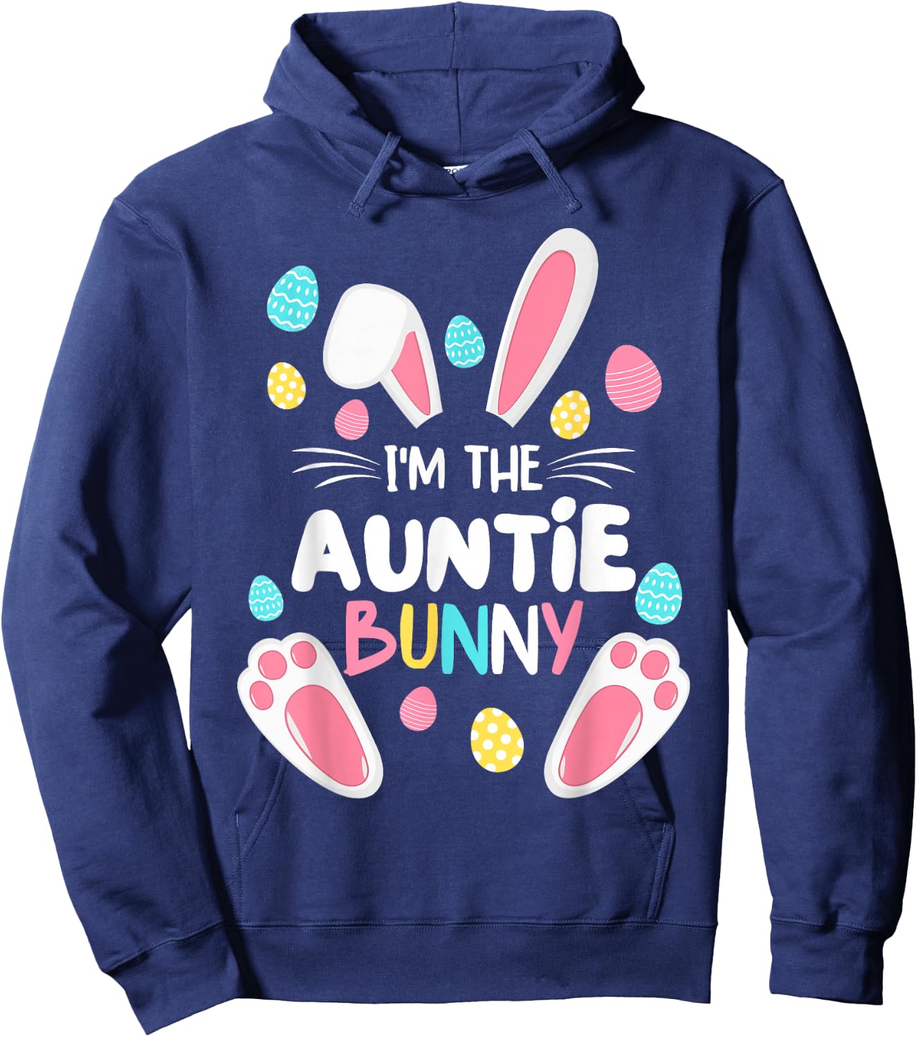 I'm The Auntie Bunny Matching Family Easter Party 2025 Hoodie - Hoodie | Navy