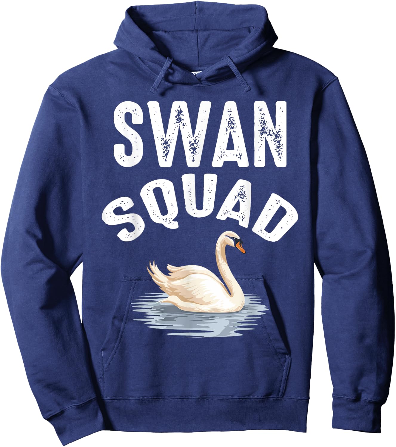 Swan Squad Cool Zoo Animal Lover White Swan Birthday Squad Hoodie - Hoodie | Navy