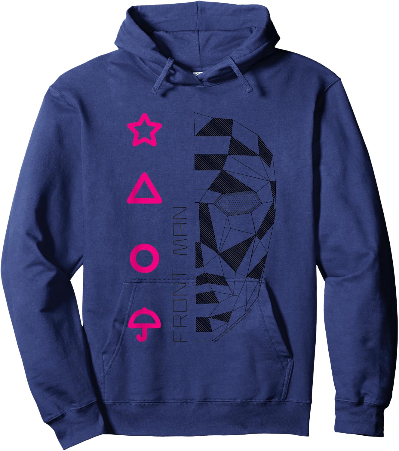 Squid Game Front Man Geometric Art , grey, S Hoodie - Hoodie | Navy