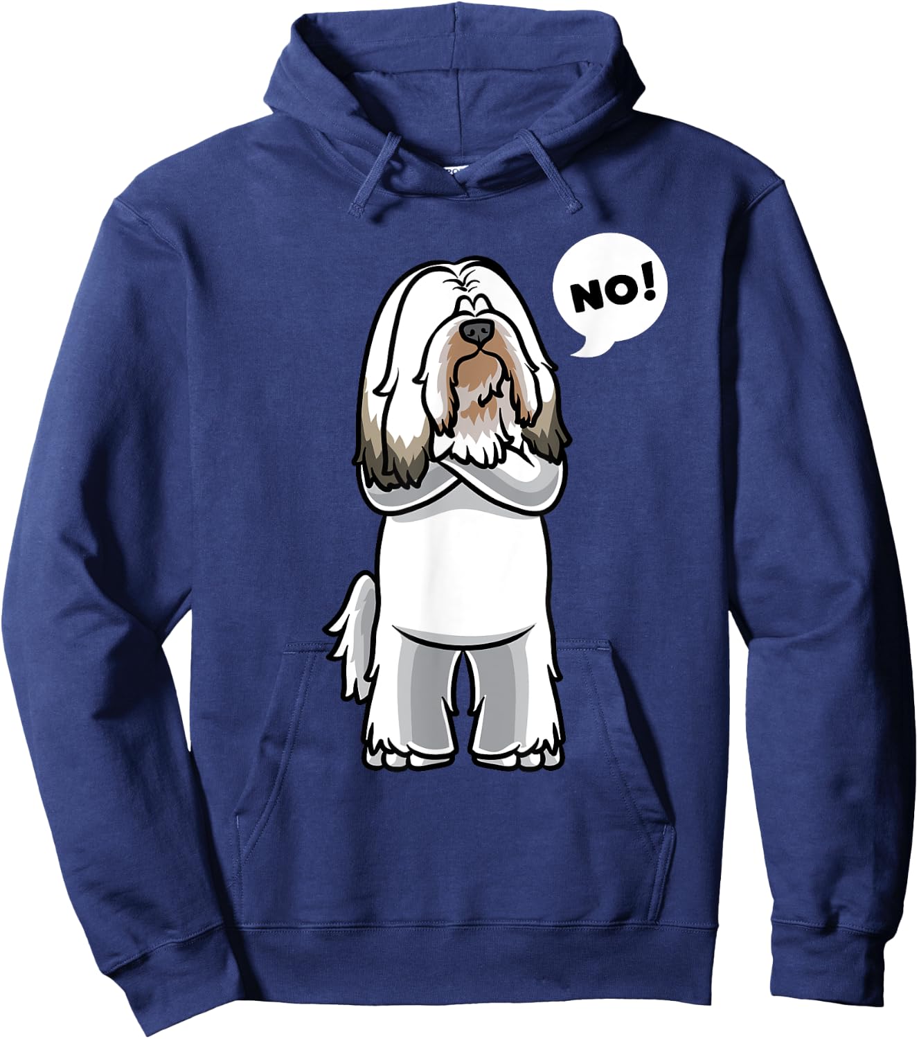 Stubborn Tibetan Terrier Dog Women Girls Kids Hoodie - Hoodie | Navy