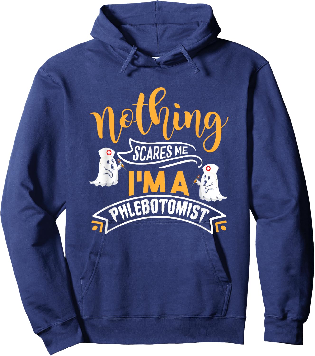 Halloween Phlebotomy Nurse Vampire Halloween Phlebotomist Hoodie - Hoodie | Navy