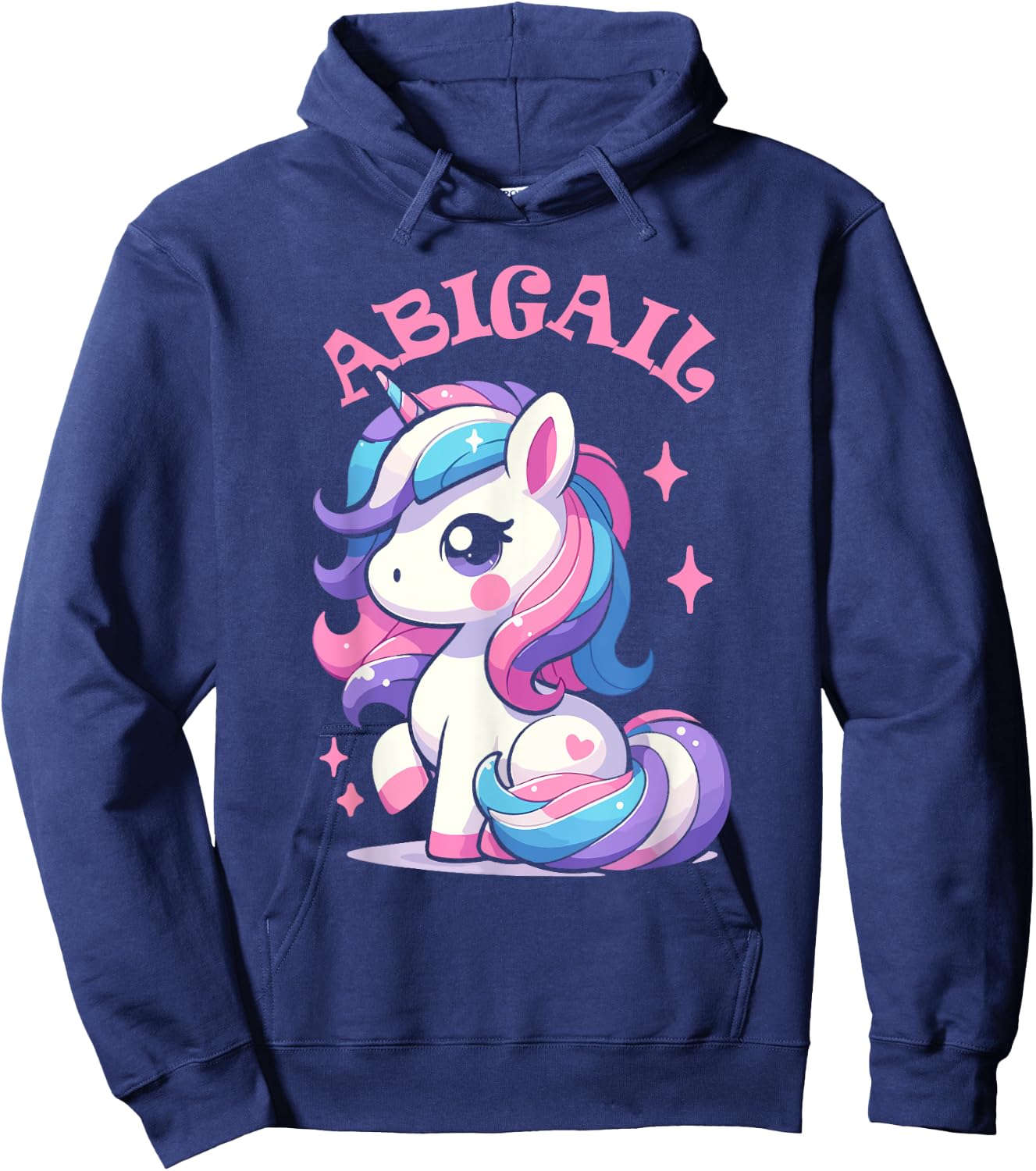 Abigail Cute Unicorn Design for Girls Name Abigail Hoodie - Hoodie | Navy