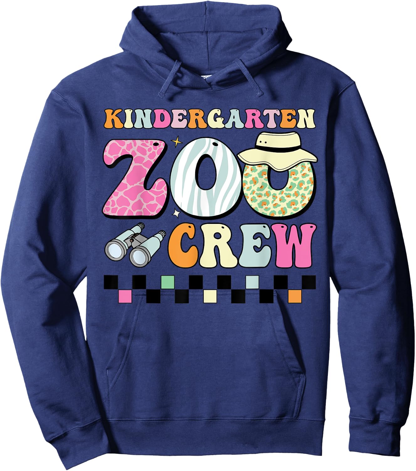 Field Zoo Trip Shirt For Teacher, Kindergraten Grade Crew Hoodie - Hoodie | Navy