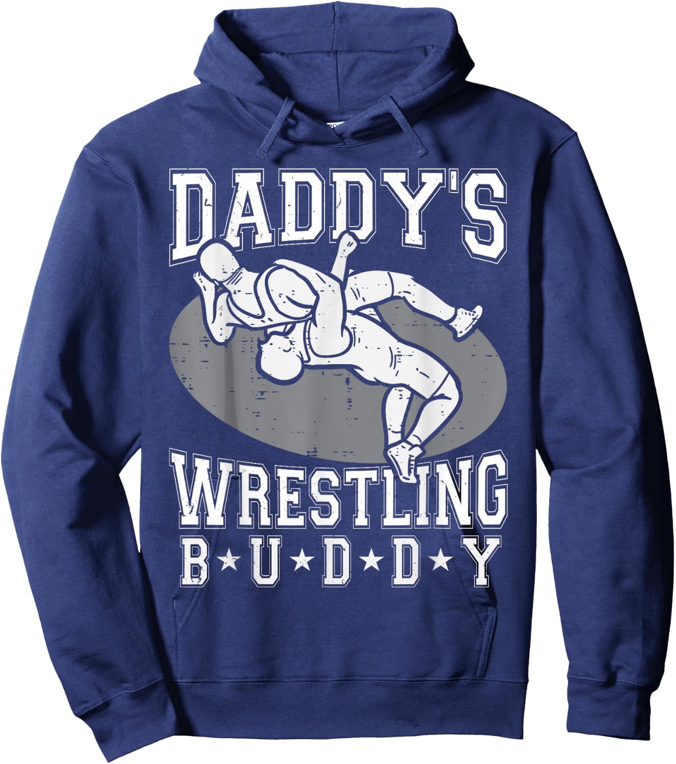 Daddy's Wrestling Buddy Funny Wrestler Boys father's day Hoodie - Hoodie | Navy