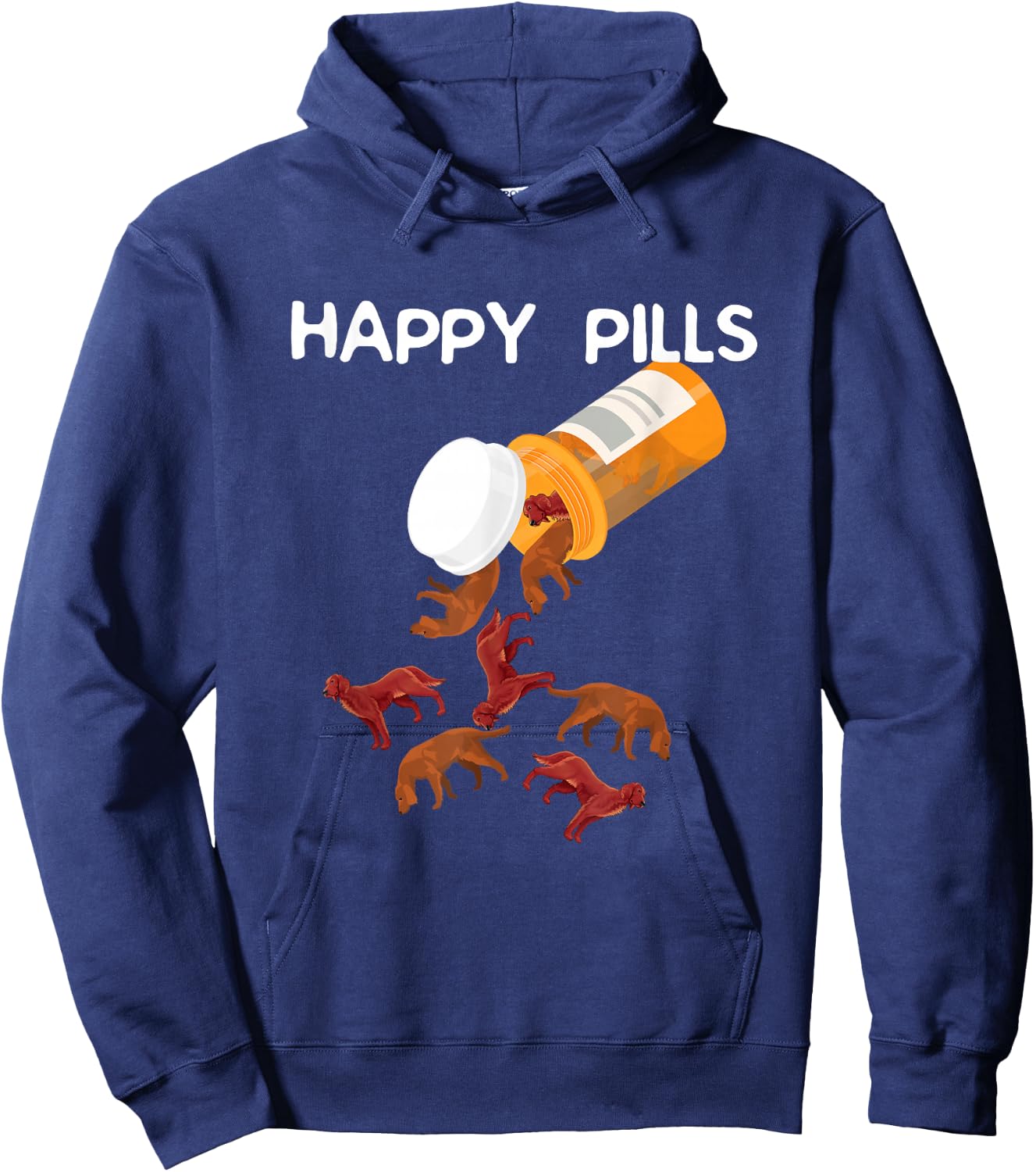 Irish Setter Shirts - Happy Pills Hoodie - Hoodie | Navy