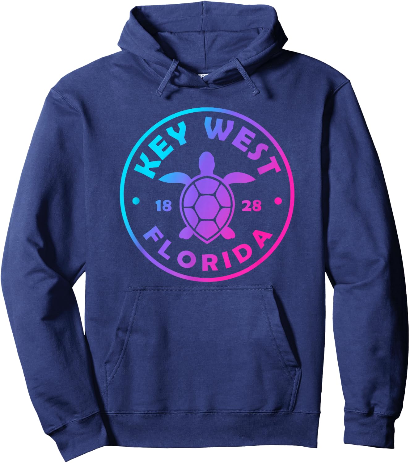 Key West Florida Sea Turtle Tie Dye Beach Vacation Souvenir Hoodie - Hoodie | Navy