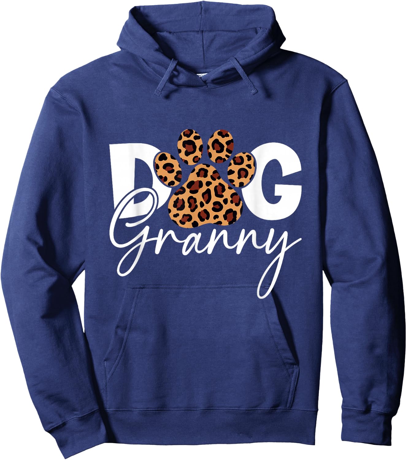 Funny Dog Granny Leopard Skin Paw for Pet Lover Graphic Hoodie - Hoodie | Navy