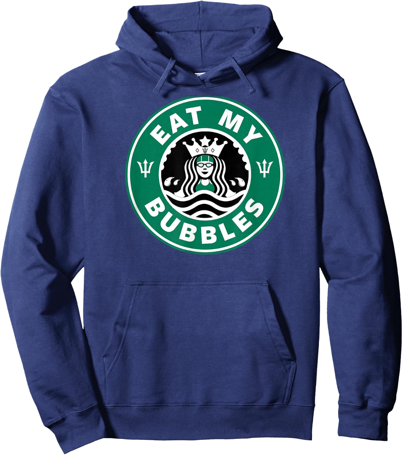 Swim Team Teen Girl or Eat My Bubbles Swimmer Hoodie - Hoodie | Navy