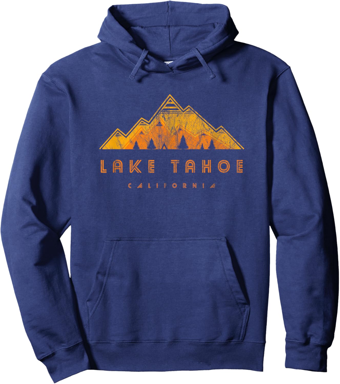 Lake Tahoe California Retro Hoodie - Hoodie | Navy