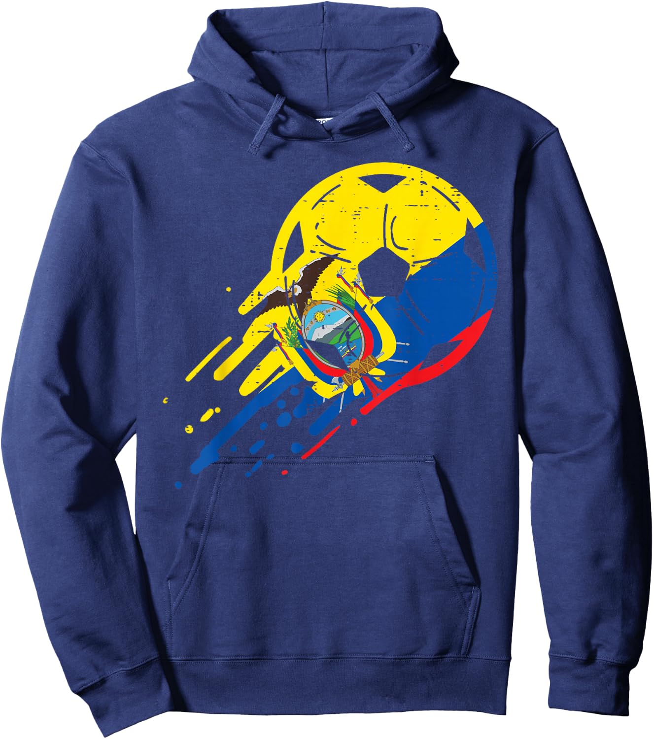 Ecuador Flag Ecuadorian Soccer Football Fan Men Women Kids Hoodie - Hoodie | Navy