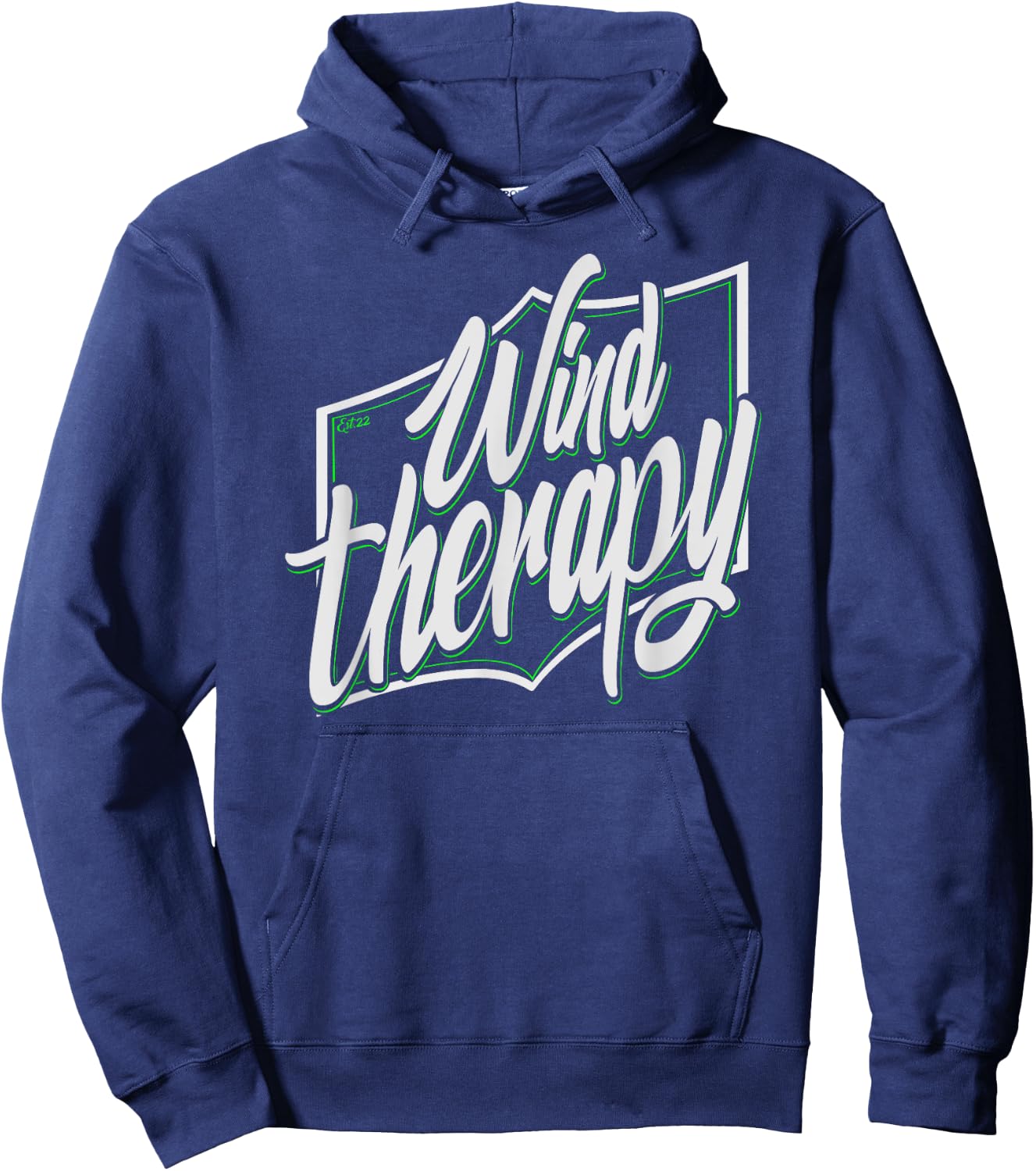 Wind therapy logo green Hoodie - Hoodie | Navy