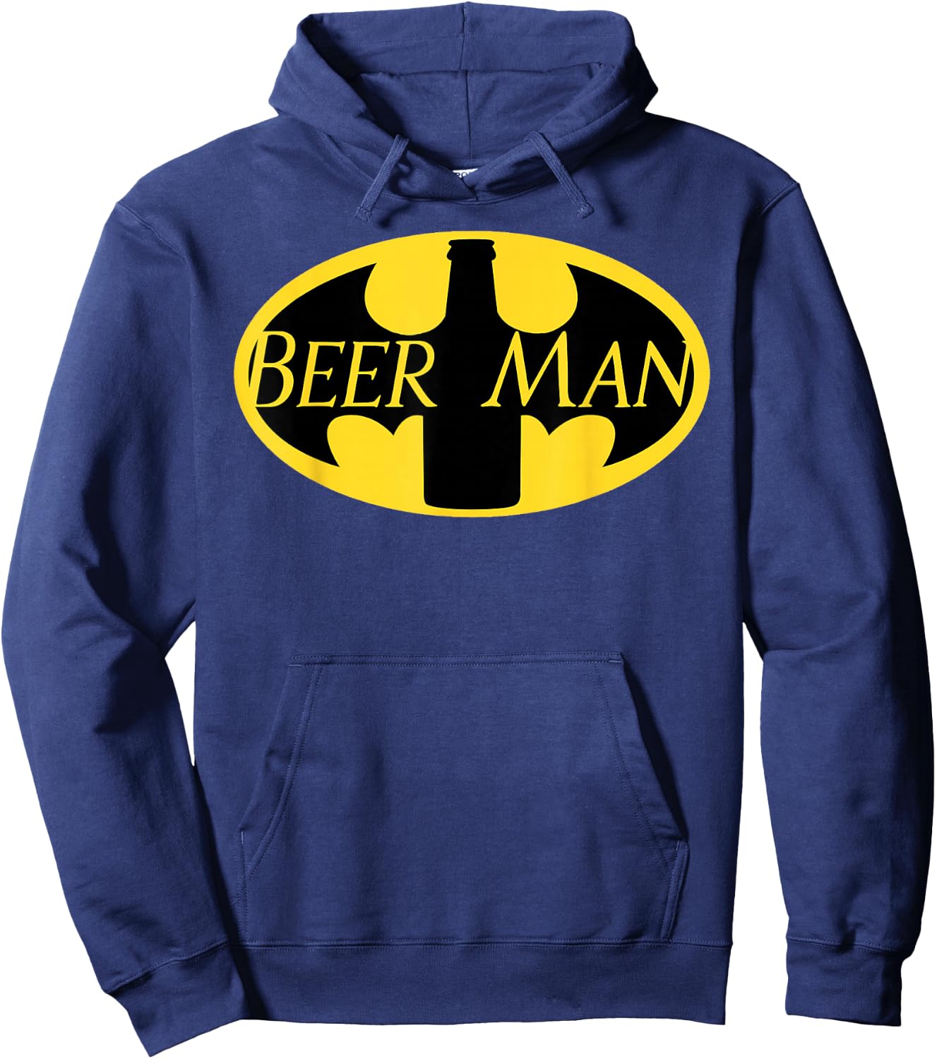 Funny Beer Drinking & Super Hero Parody Gift Shirt Beer Man Hoodie - Hoodie | Navy