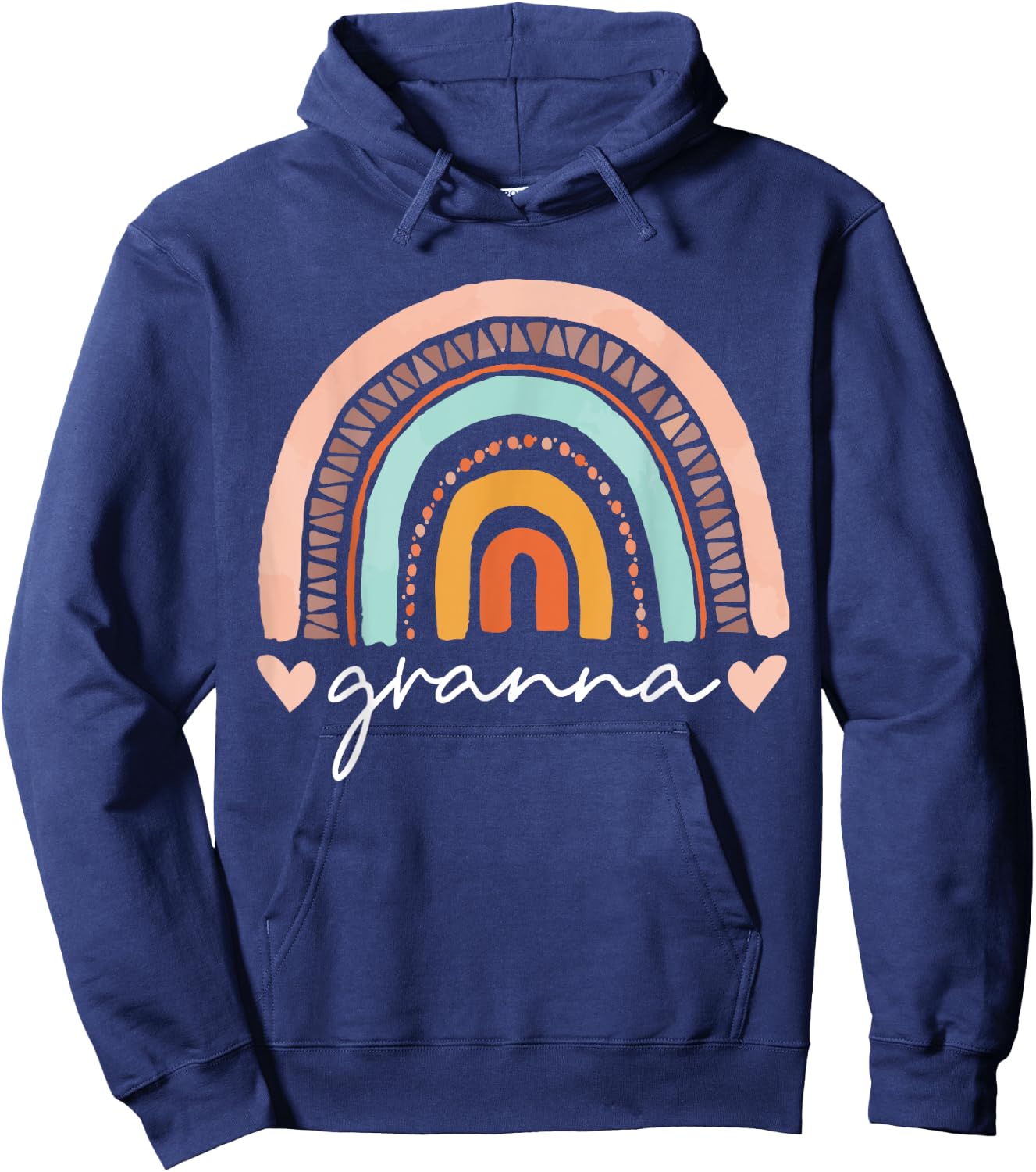 Women Funny Rainbow Granna Mothers Day Hoodie - Hoodie | Navy