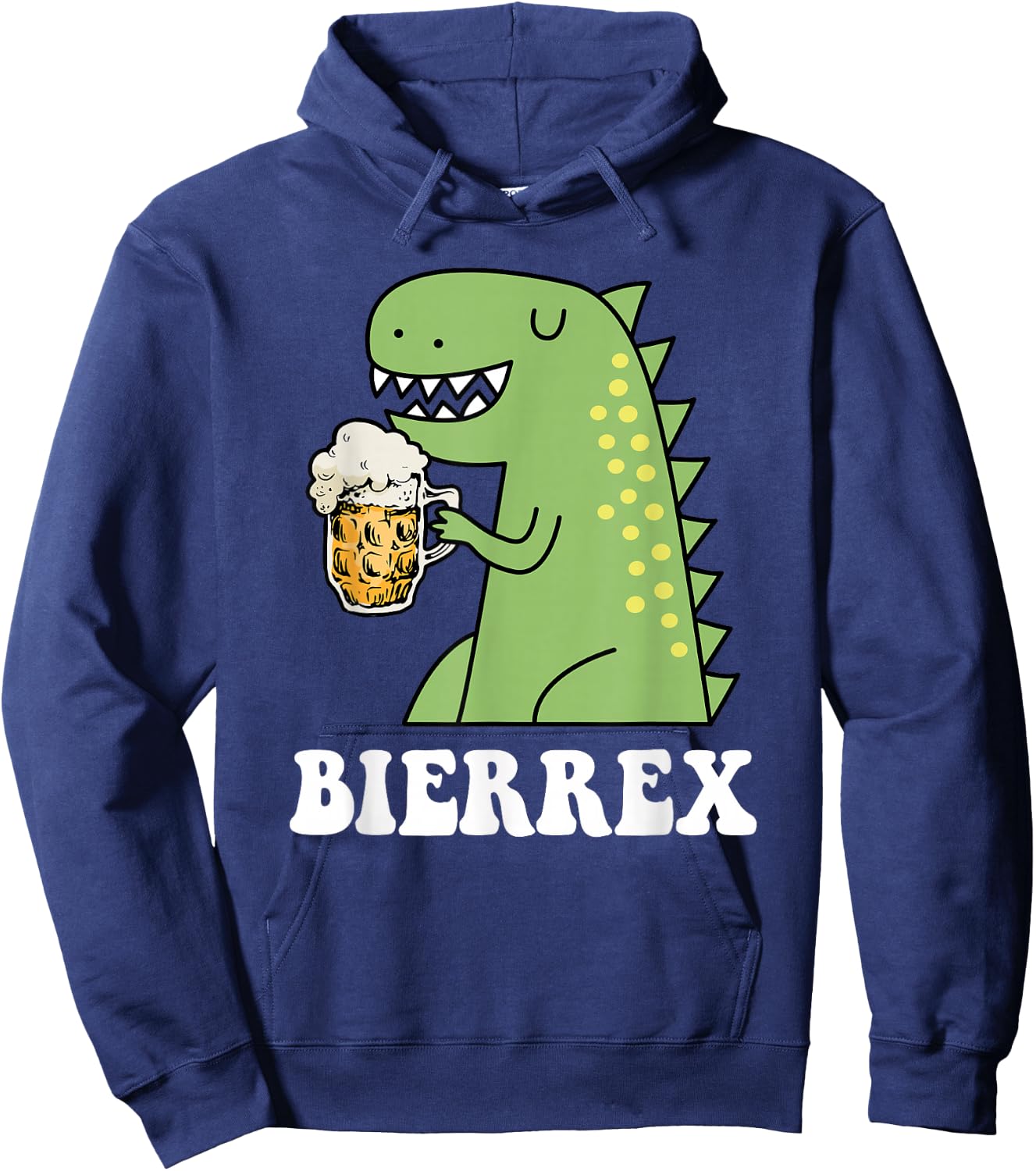 Bierrex - Beer Rex Beer Dinosaur Beer Rex Fun , black Hoodie - Hoodie | Navy