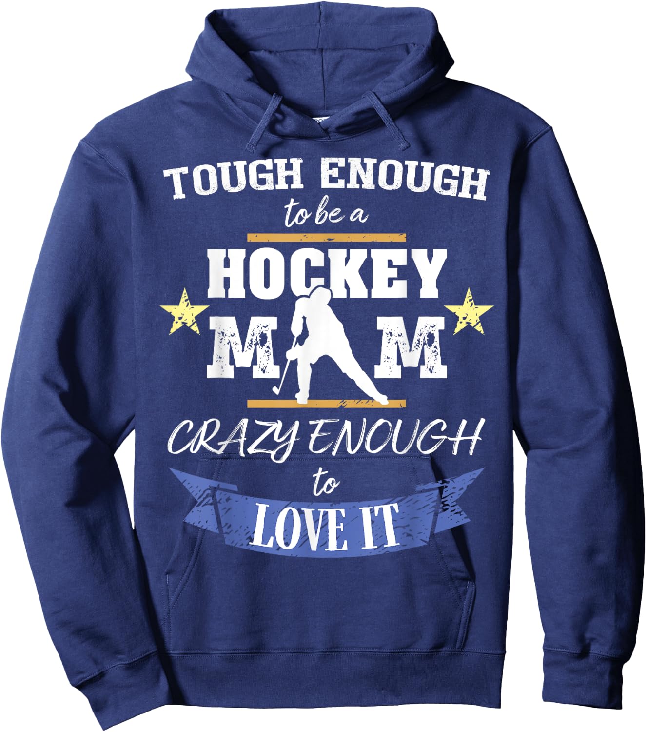 Hockey Mom - Crazy Enough To Love It Hoodie - Hoodie | Navy