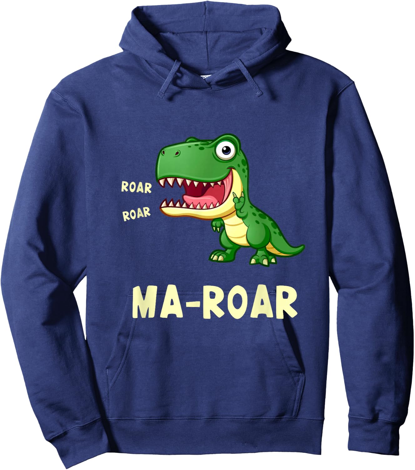 Ma-Roar Dinosaur Passover Seder Kids Jewish Holiday Matzah Hoodie - Hoodie | Navy