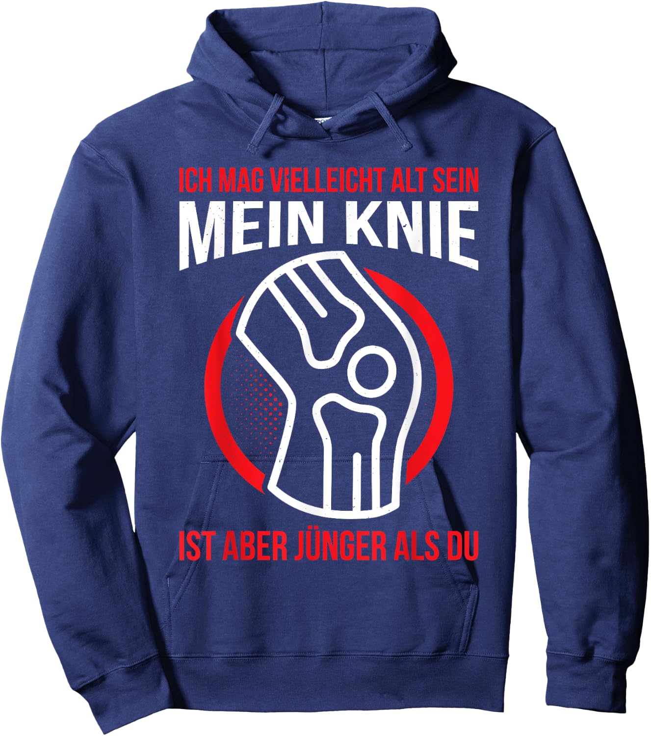 Men's Knee Surgery Knee Replacement Knee Joint Patient , black Hoodie - Hoodie | Navy