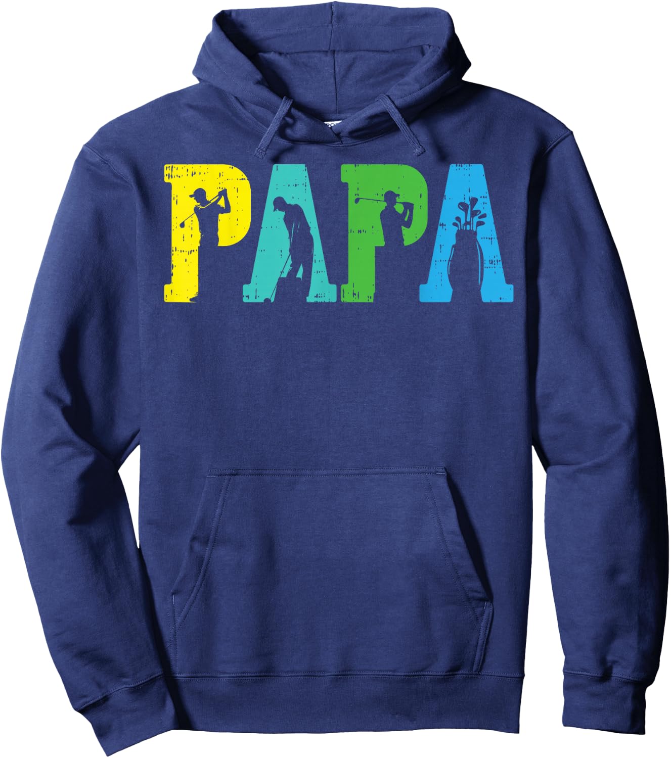 Fathers Day Grandpa Papa Golf Grandfather Granddad Golfer Hoodie - Hoodie | Navy