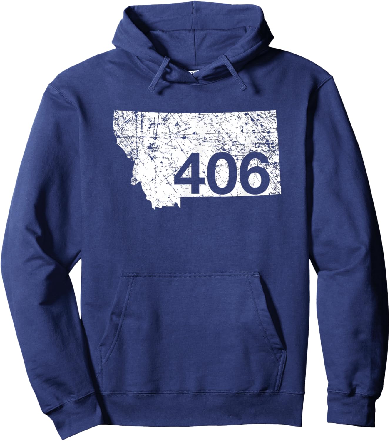 Montana Area Code 406 Cute Hometown Souvenir Gift State Hoodie - Hoodie | Navy