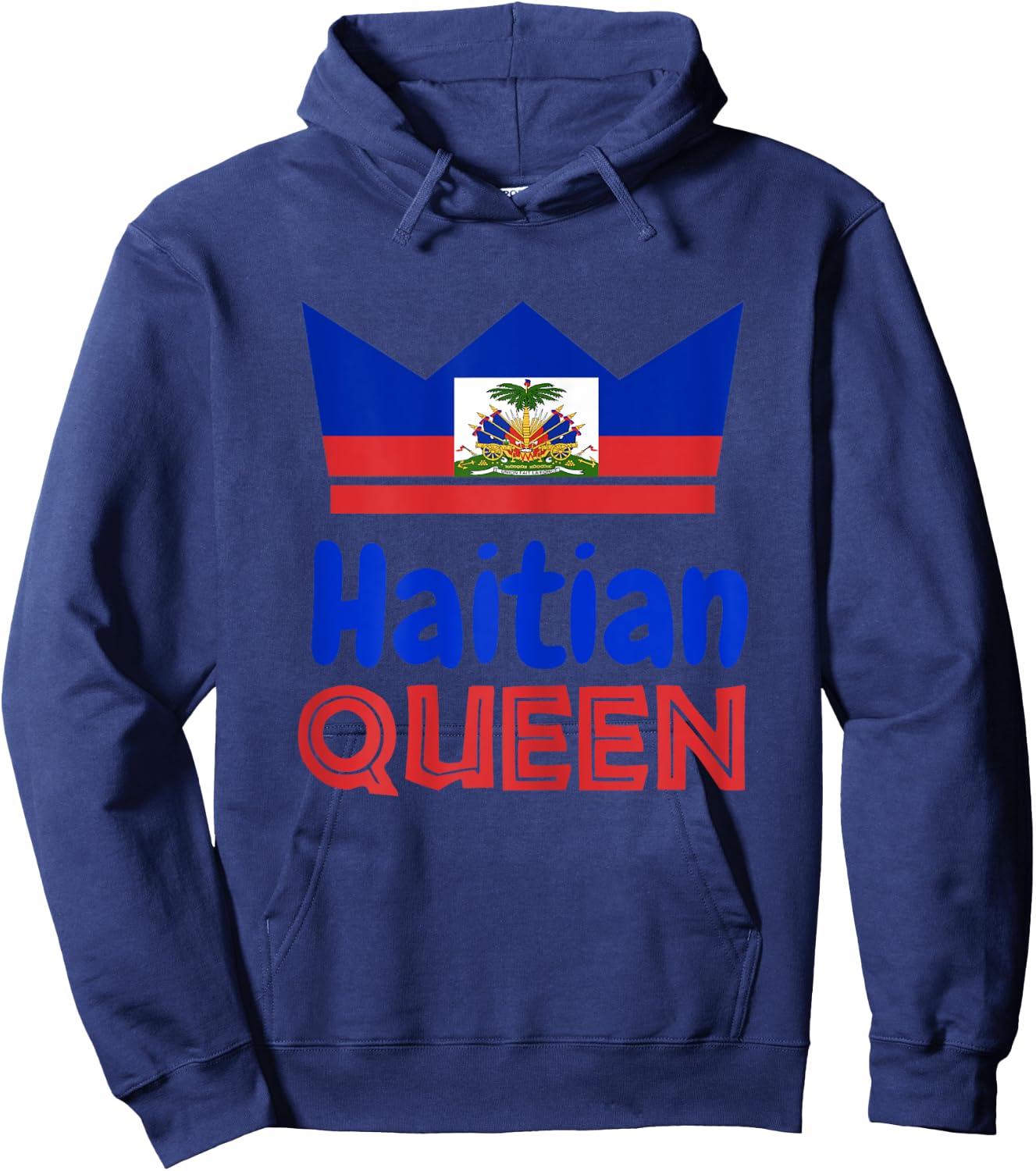 Haitian Queen Women Perfect Haiti Crown Flag Gift Hoodie - Hoodie | Navy