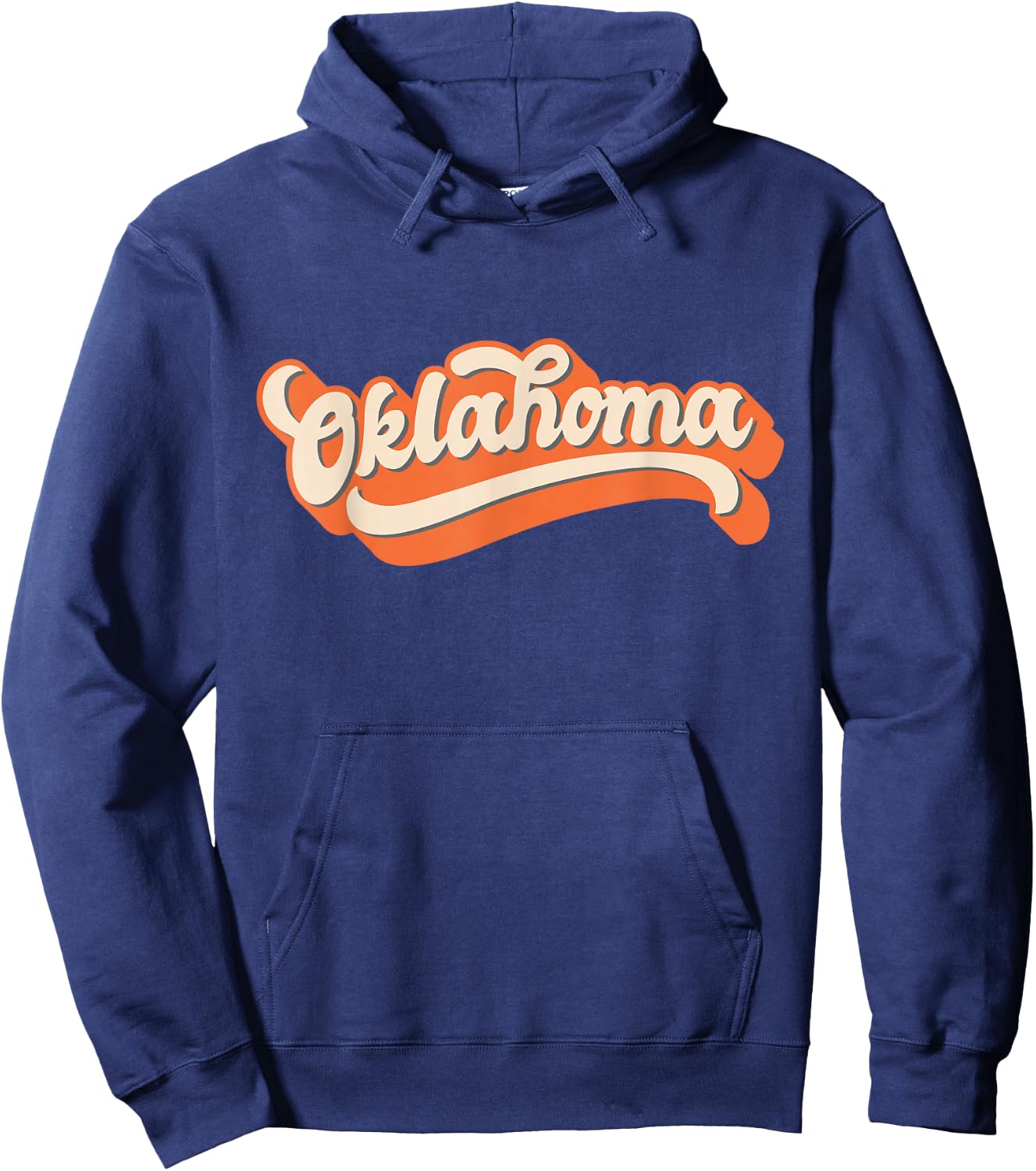 Oklahoma America USA State Retro Hoodie - Hoodie | Navy
