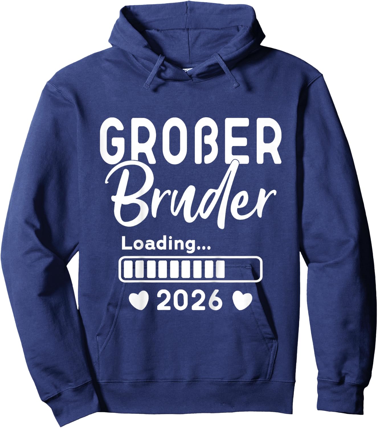 Children's Big Brother Loaded 2026 Ich werde Großer Bruder 2026 , black Hoodie - Hoodie | Navy