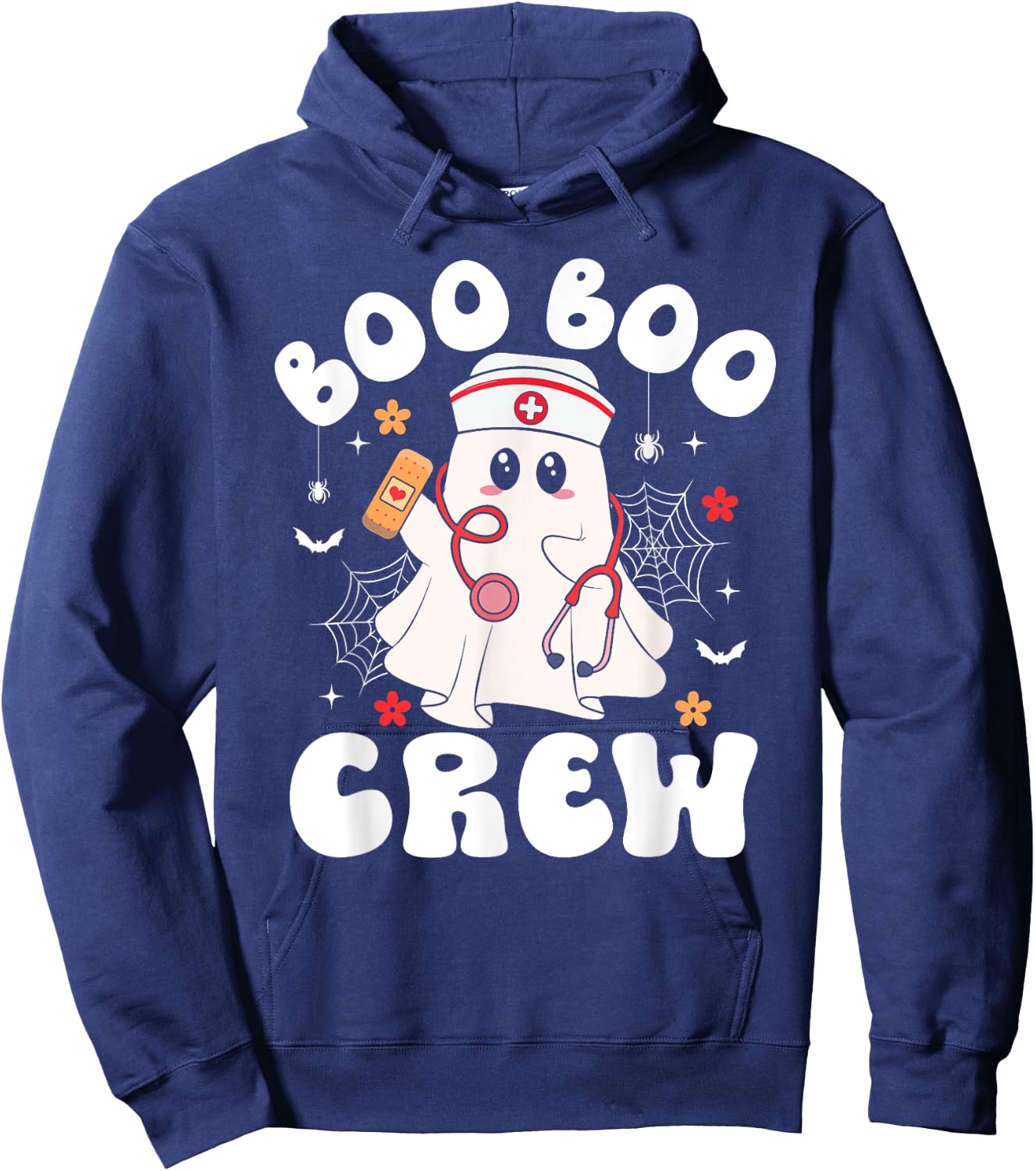 Nurse Halloween Shirts Boo Boo Crew Ghost Nurse Hoodie - Hoodie | Navy