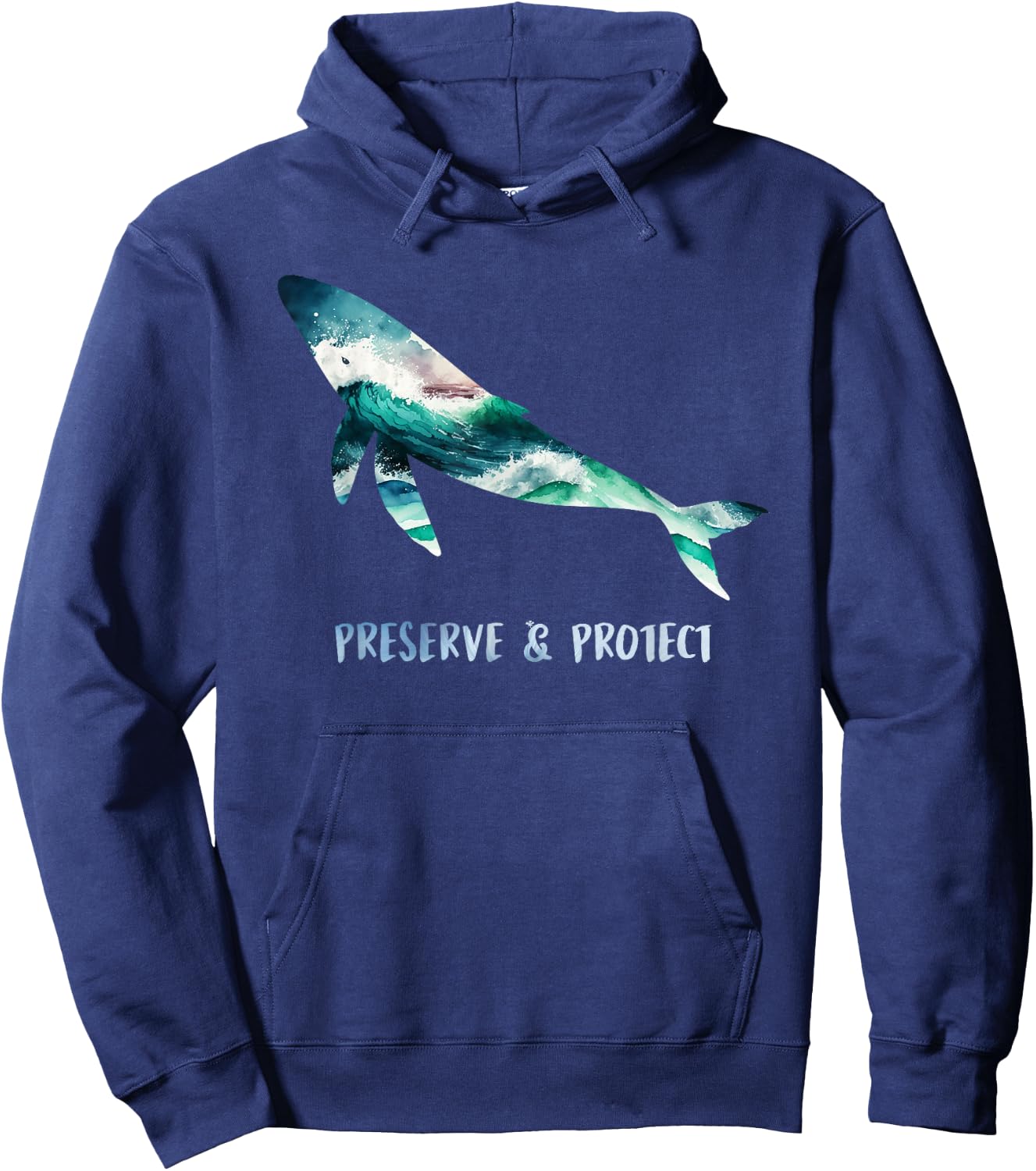 Save the Whales Species Protection and Animal Welfare Awareness Hoodie - Hoodie | Navy