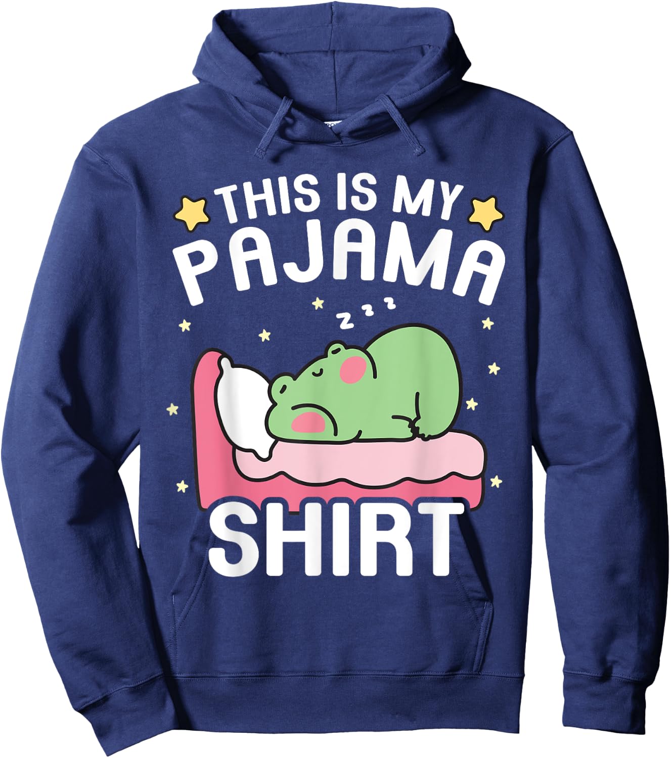 Cute PJ Teen Boys Girls PJs Funny Frog PJs This Is My Pajama Hoodie - Hoodie | Navy