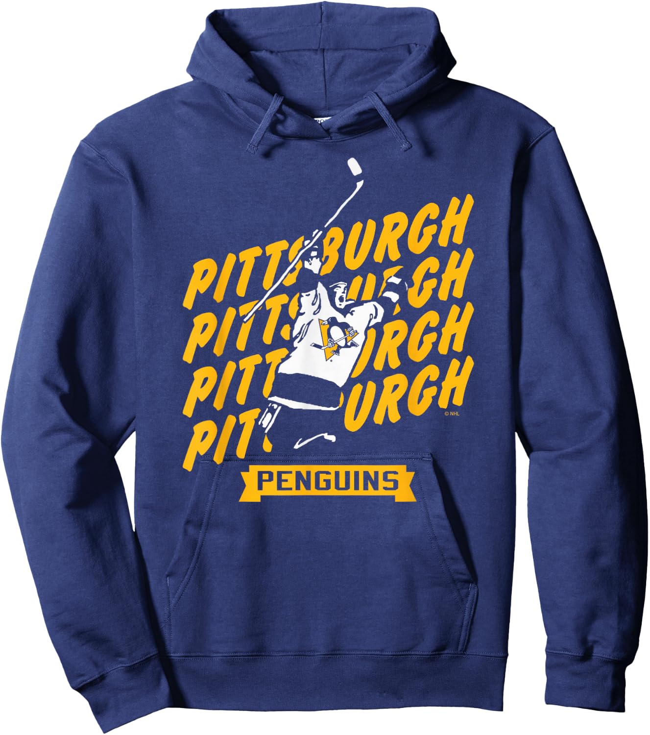 Pittsburgh Penguins Graffiti Black Officially Licensed Hoodie - Hoodie | Navy