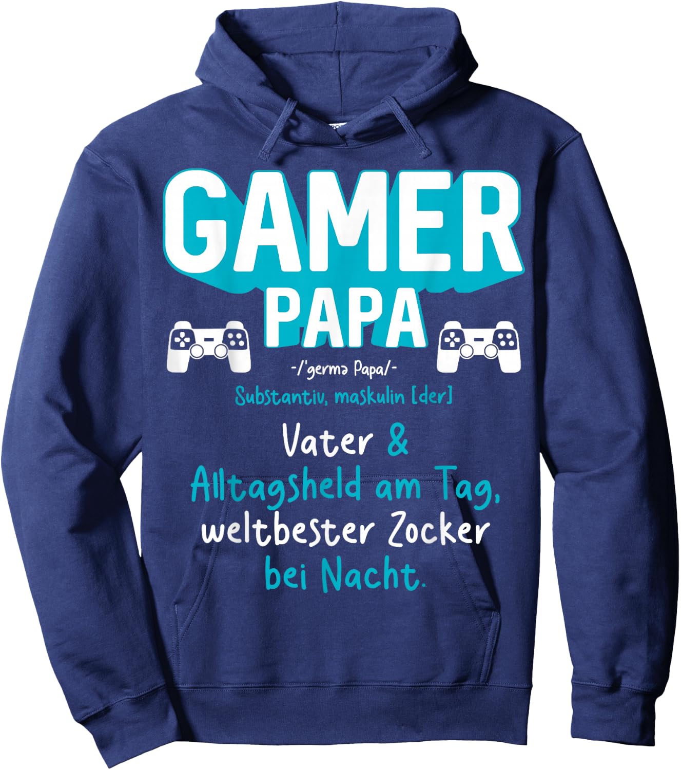 Gamer Papa Definition Zocker Games PC Bester Gaming Papa Hoodie - Hoodie | Navy