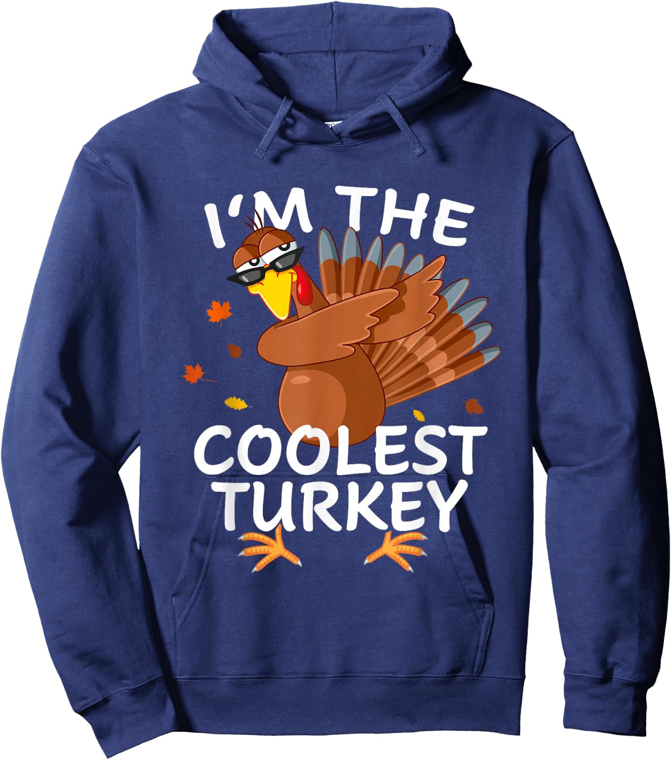 Coolest Turkey Matching Outfit Thanksgiving Pajamas Family Hoodie - Hoodie | Navy