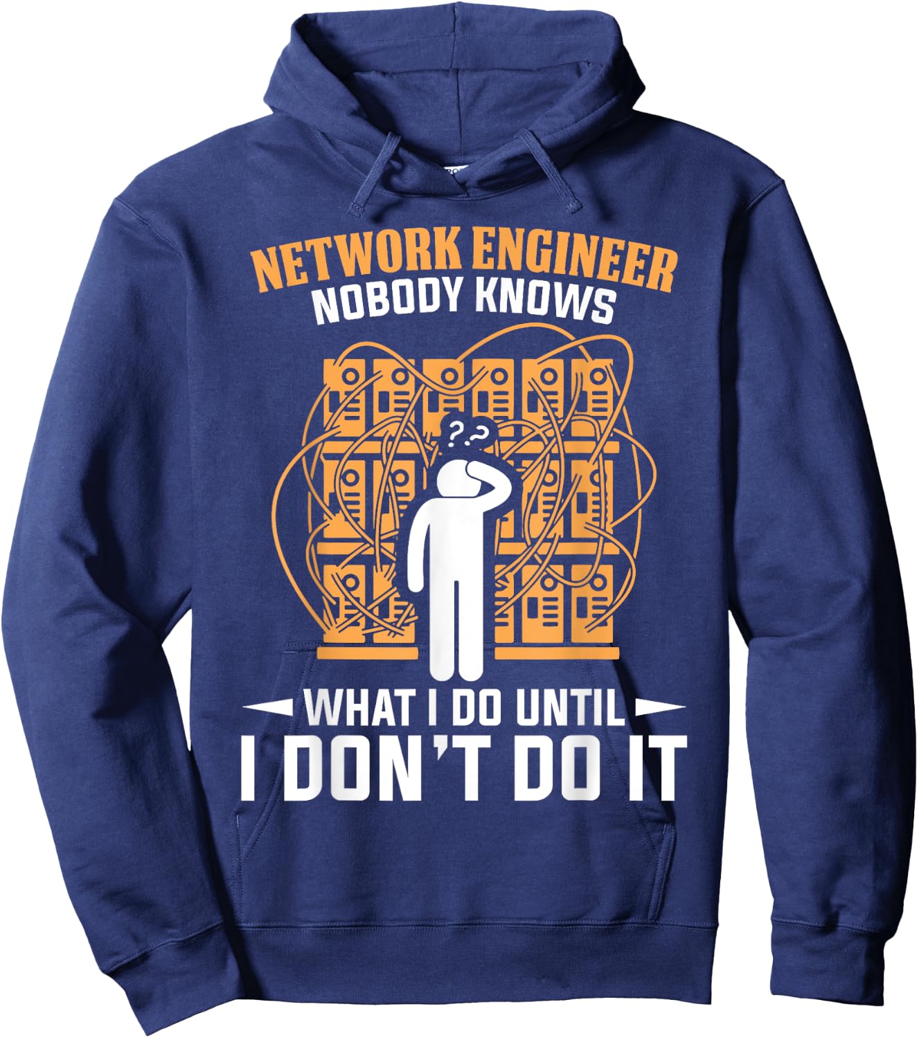 Network Engineer Shirt Funny Network Engineering Gift Hoodie - Hoodie | Navy